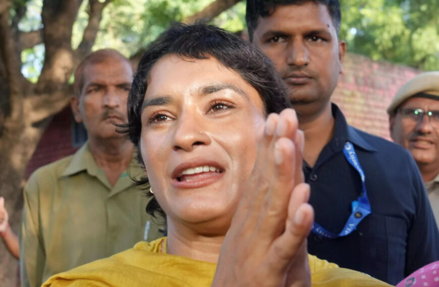 Vinesh Phogat leading from Julana seat