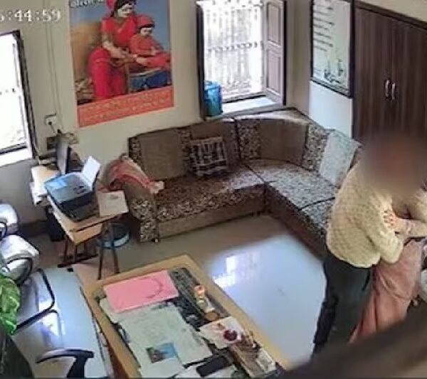 Headmaster and lady teacher were seen in objectionable condition…