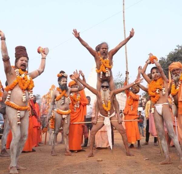 Naga sadhus took out a procession in Rajim Kumbh…