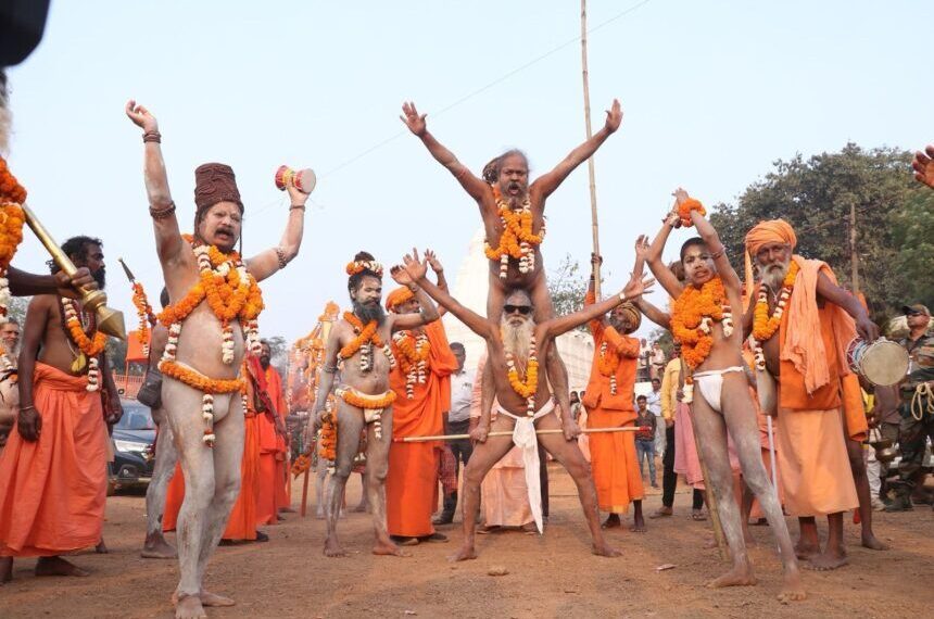 Naga sadhus took out a procession&hellip;