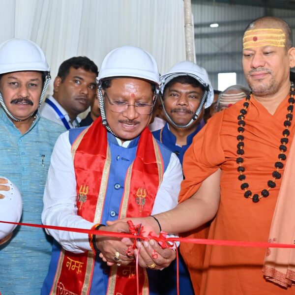 Chief Minister Sai inaugurated the newly constructed modern Ayurvedic processing unit and central storage complex