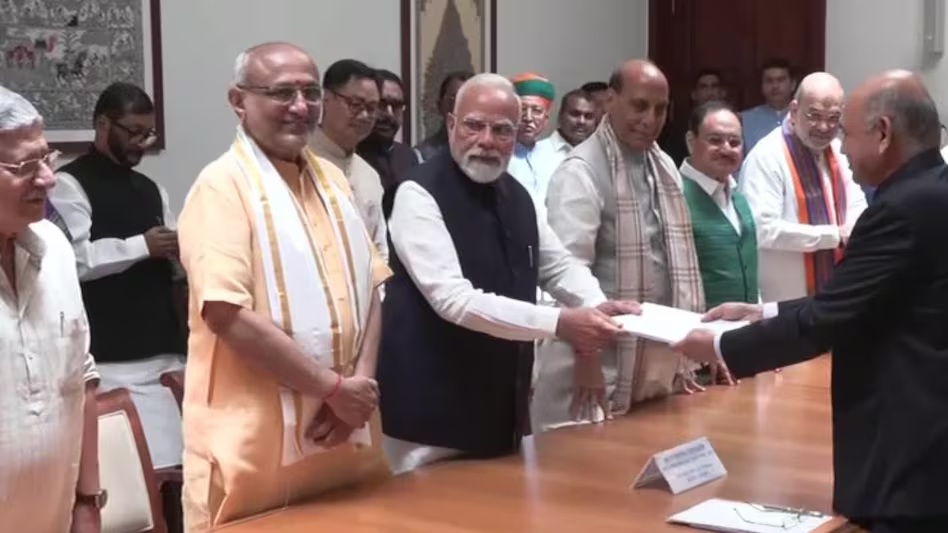 CP Radhakrishnan filed nomination for Vice Presidential election, PM…