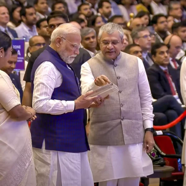 PM Modi Receives First Made-in-India Chip at Semicon 2025