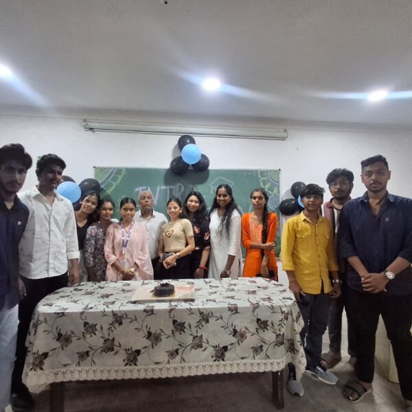 A celebration at Pragati College where newly admitted Journalism students allured…