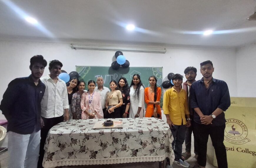 A celebration at Pragati College where newly admitted&hellip;