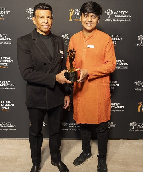 Bihari Winner of USD 100,000 Global Student Prize Returns…