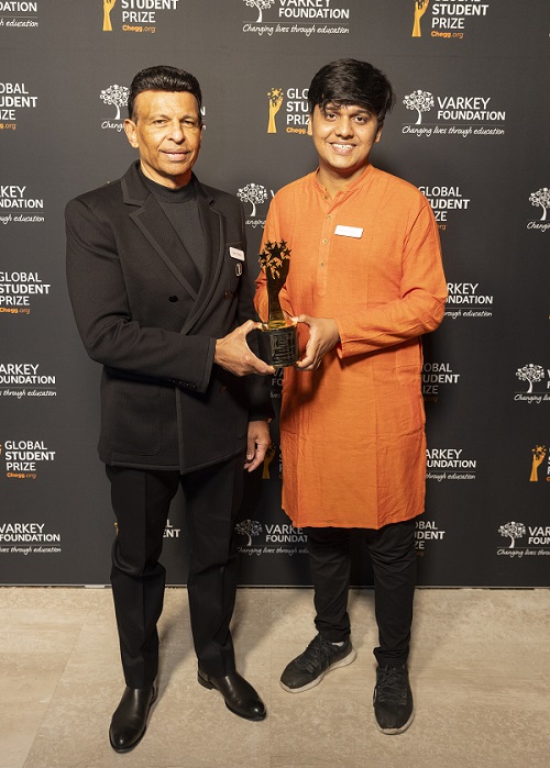 Bihari Winner of USD 100,000 Global Student Prize Returns…
