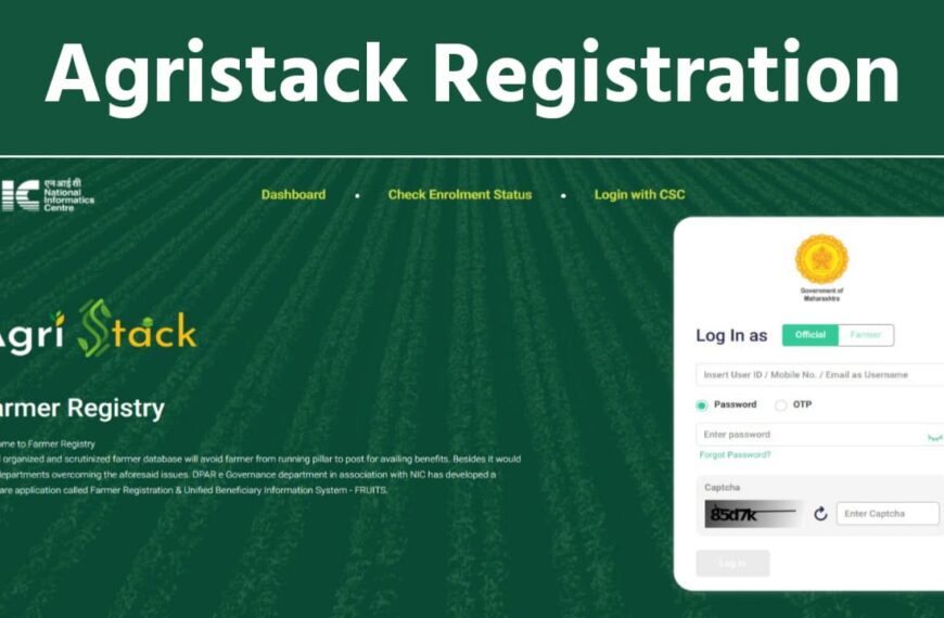 Farmer registration on the Agristack portal&hellip;