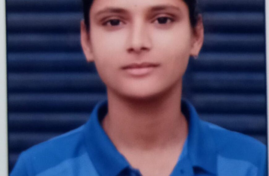 Anjali Varma a B.C.A. student of Pragati College, Raipur gets selected for the State Level Volleyball Competition