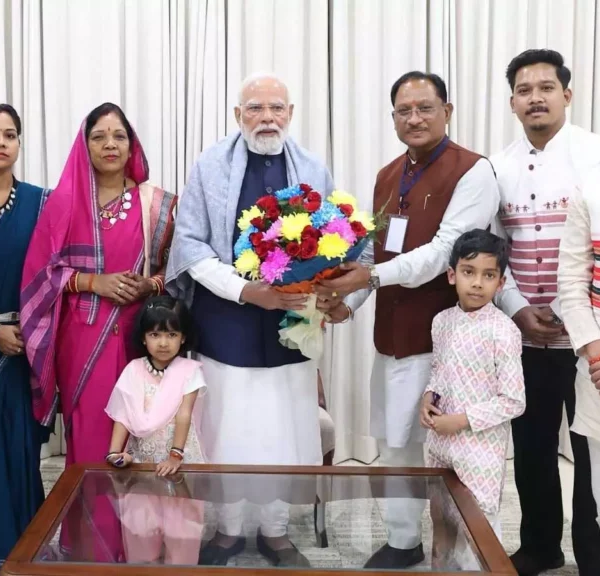 CM Vishnu Deo Sai meets PM Modi with his&hellip;