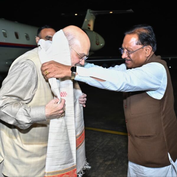 Union Home Minister Amit Shah was warmly welcomed by&hellip;