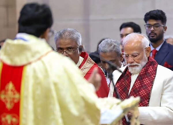 PM Modi attends Christmas service at Delhi church, greets&hellip;