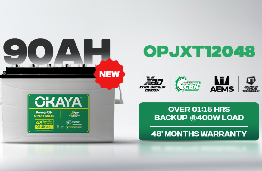 Okaya Introduces JXT 90Ah Inverter Battery, a New Innovation in Jumbo Tubular Technology