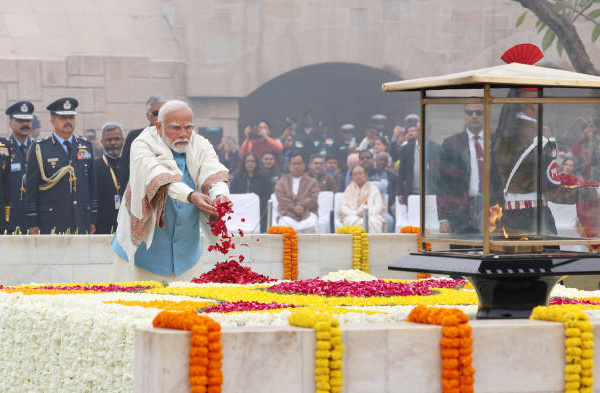 PM Modi pays tribute to Mahatma Gandhi on death&hellip;