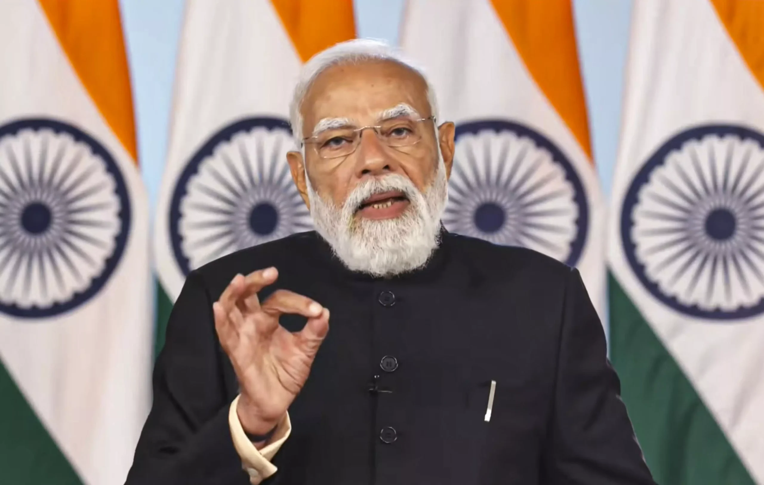 Prime Minister Narendra Modi virtually addresses the 18th Rozgar Mela. PM Modi distributed more than 61,000 appointment letters to the newly appointed youth in various government departments and organisations under the Rozgar Mela initiative. (@NarendraModi/YT via PTI Photo)