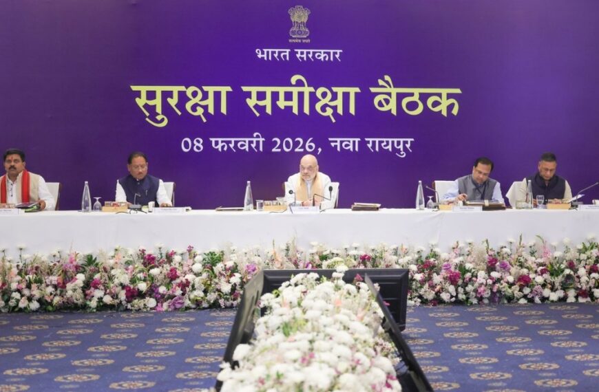 Union Home Minister Amit Shah holds&hellip;
