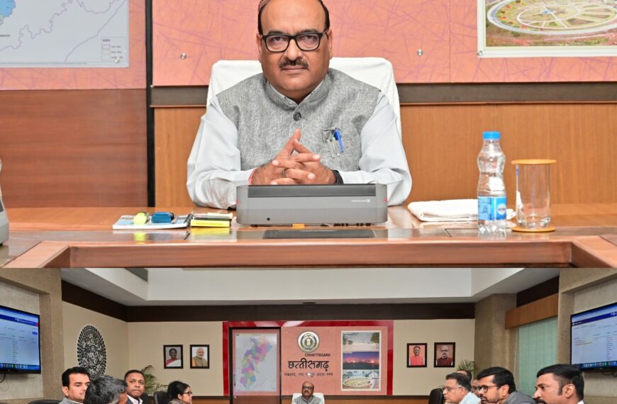 Chief Secretary reviews Nava Anjor Vision @ 2047 Monitoring Portal at Mantralaya Mahanadi Bhawan