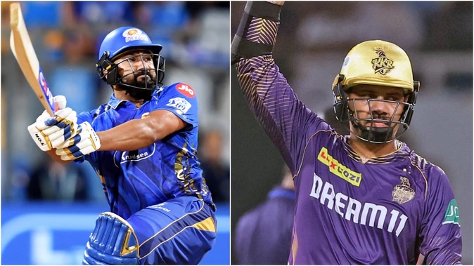 MI vs KKR: A Shower of Records at Wankhede; Rohit Overtakes Warner, Sunil Narine Sets Major Milestone
