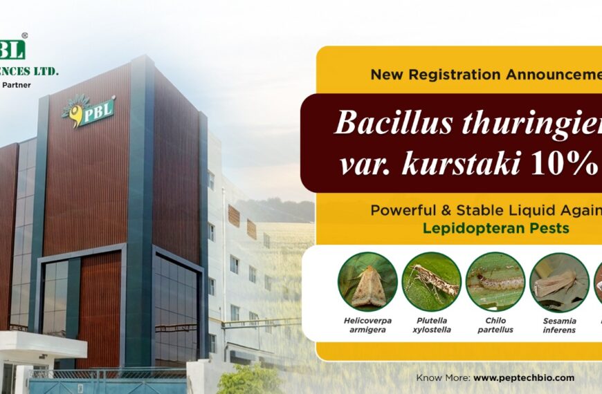 Peptech Biosciences Ltd. Announces CIBRC Registration of Bacillus thuringiensis kurstaki (BTK) 10% WSL