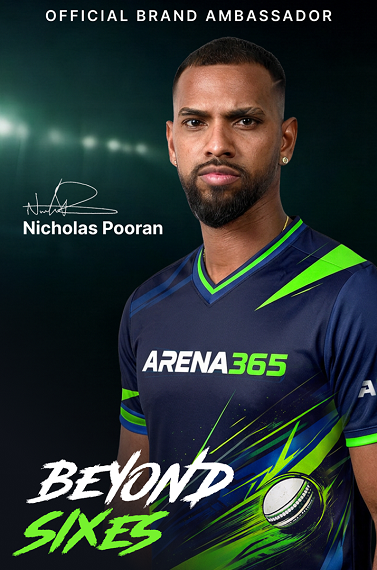 Arena365 Appoints Nicholas Pooran as Brand Ambassador, Launches New Athlete Partnership Model