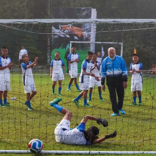 PM Modi Plays Football with Youngsters in Sikkim, Shares&hellip;