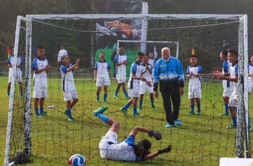 PM Modi Plays Football with Youngsters in Sikkim, Shares Photos on Social Media