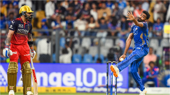 MI vs RCB Live Score: RCB’s score crosses 190 for the loss of three wickets; Virat and Patidar dismissed; Tim David at the crease.