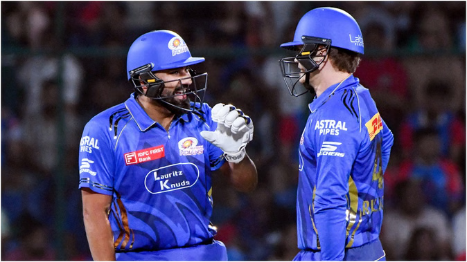 MI vs RCB Live Score: Mumbai reaches 50 runs; Rohit Sharma and Ryan Rickelton are at the crease, while RCB is hunting for a wicket