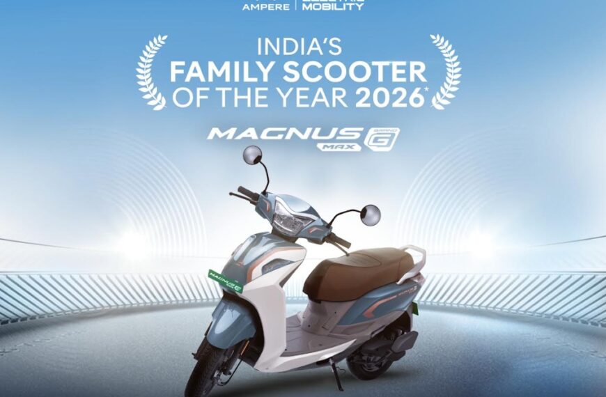 Ampere Magnus G Max by Greaves Electric Mobility Wins 'Family Scooter of the Year' at Times Drive Auto Summit and Awards 2026