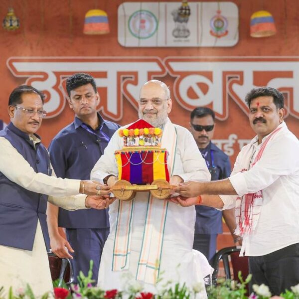Union Home Minister and Minister of Cooperation Amit Shah meets families of martyrs, CAPFs personnel and victims of naxal violence in Jagdalpur, Chhattisgarh