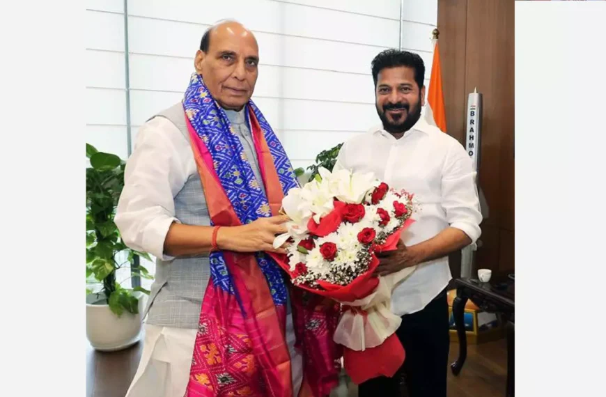 CM Revanth Proposes Adilabad Airport, Devarakadra DRDO Project To Rajnath Singh