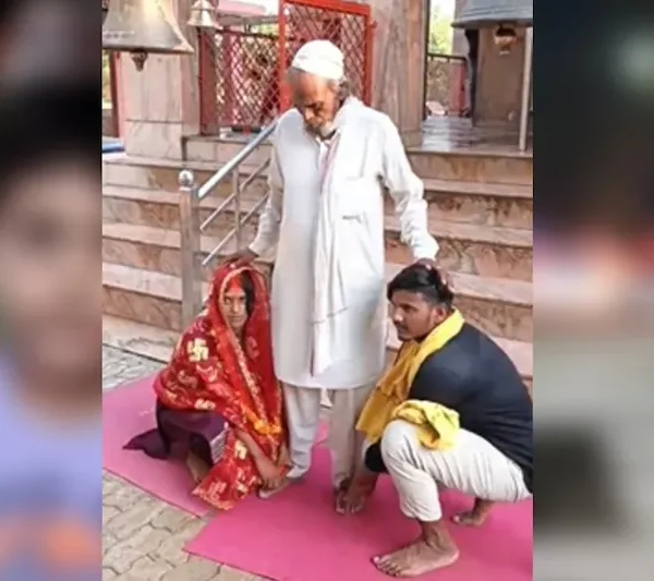 Hindu Boy marries a Muslim girl in UP ; vows exchanged in a Temple after father’s consent; police-mediated to convince boath the sides