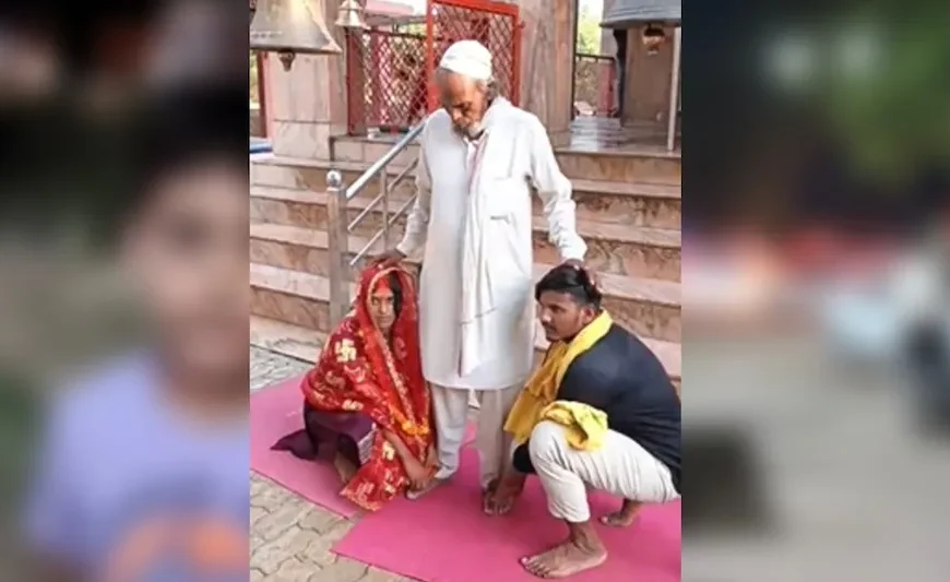 Hindu Boy marries a Muslim girl in UP ; vows exchanged in a Temple after father’s consent; police-mediated to convince boath the sides