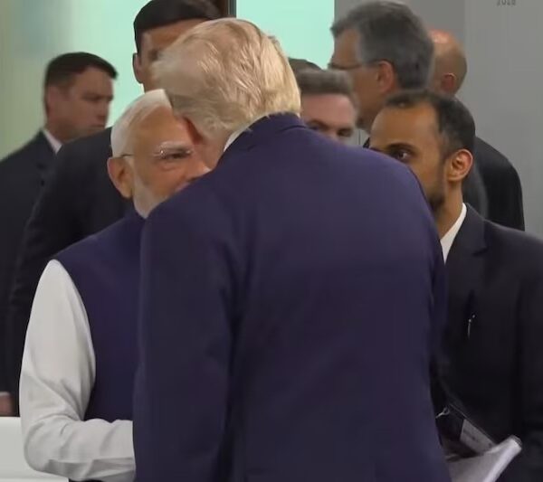 PM Modi and Donald Trump meet at G-7 after 16 months; they shake hands and sit together