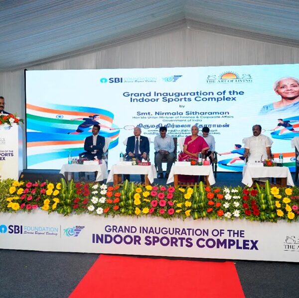 Union Minister of Finance and Corporate Affairs Inaugurates Indoor Sports Complex in Tiruchuli