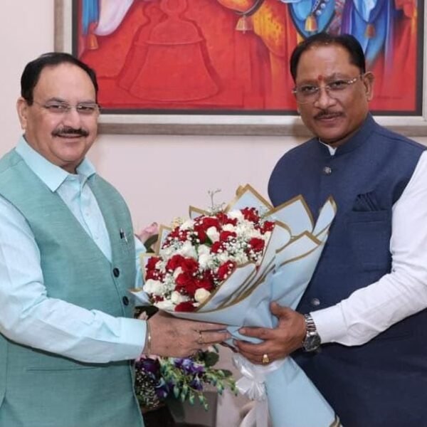CM Vishnu Deo Sai Meets JP Nadda, Seeks Stronger Healthcare Reach in Chhattisgarh’s Remote Tribal Regions