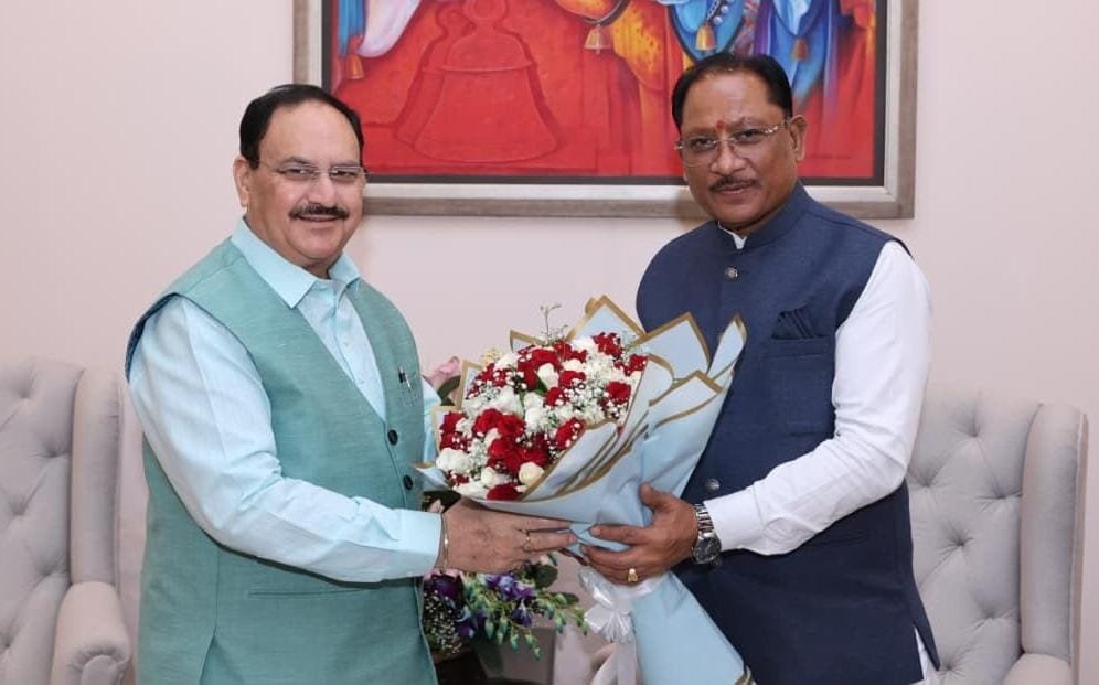 CM Vishnu Deo Sai Meets JP Nadda,&hellip;