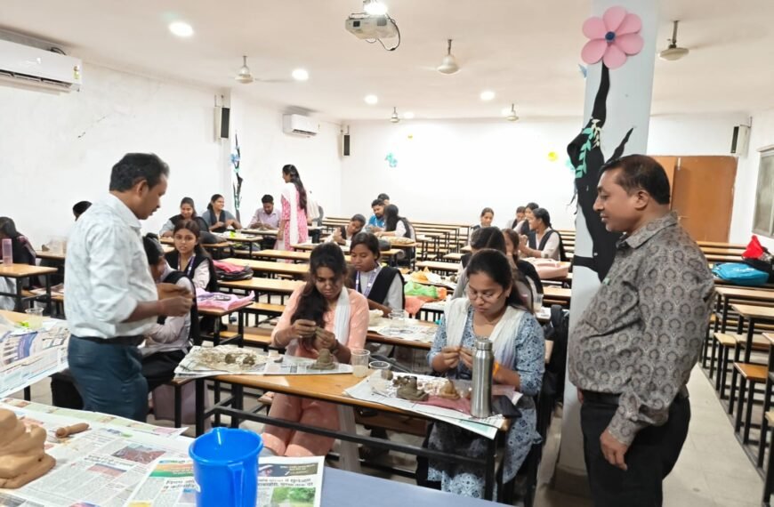 Future Teachers Turn Clay Into Creativity at Pragati College’s Ganesha Idol Workshop