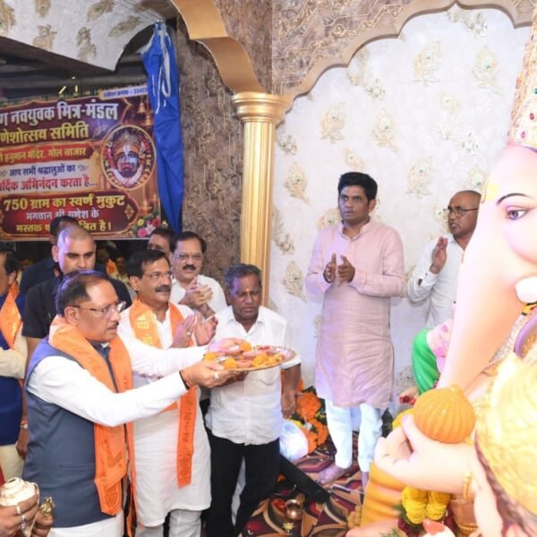 CM Sai Joins Raipur’s 117-Year-Old Ganeshotsav Tradition, Prays for Chhattisgarh’s Prosperity