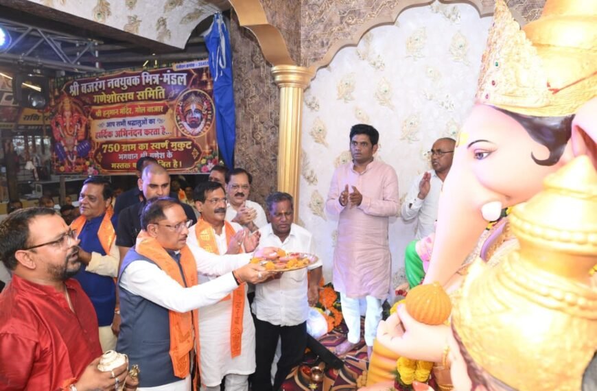CM Sai Joins Raipur’s 117-Year-Old Ganeshotsav Tradition, Prays for Chhattisgarh’s Prosperity