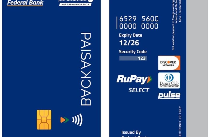Paisabazaar and Federal Bank Launch Paisaback RUPAY Credit Card with 7.5% Cashback on Grocery Spends