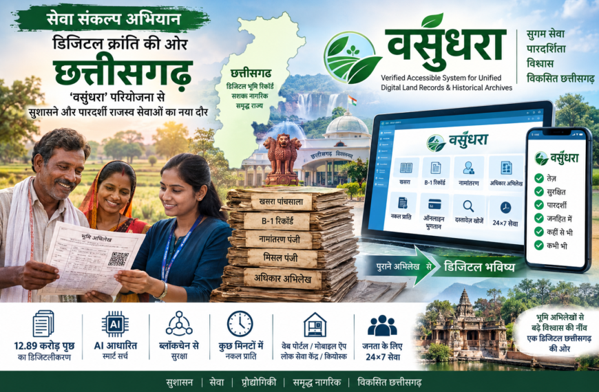 ‘Vasundhara’ to Usher in a New Era of Transparent Revenue Services in Chhattisgarh-By Vishnu Prasad Verma
