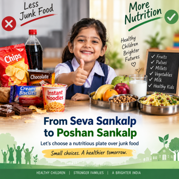 From Seva Sankalp to Poshan Sankalp: Cut Junk Food Spending, Put Nutrition on Children’s Plates