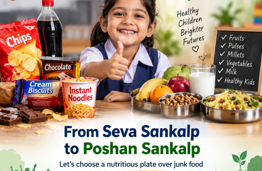 From Seva Sankalp to Poshan Sankalp: Cut Junk Food Spending, Put Nutrition on Children’s Plates