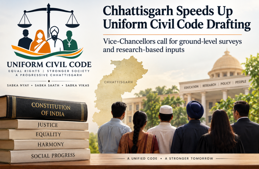 Chhattisgarh Steps Up UCC Drafting, Vice-Chancellors Call for Ground Surveys and Academic Research
