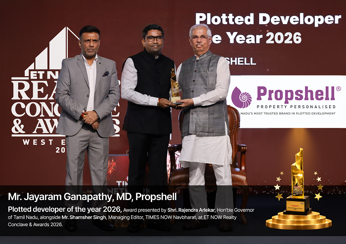 Propshell Wins "Plotted Developer of the Year 2026" at ET Now.in Realty Conclave & Awards