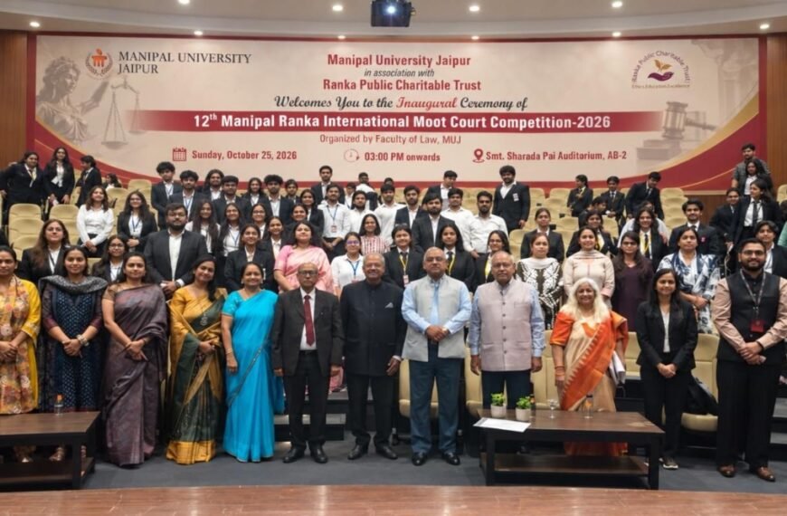 Manipal University Jaipur Hosts 12th Manipal Ranka International Moot Court Competition