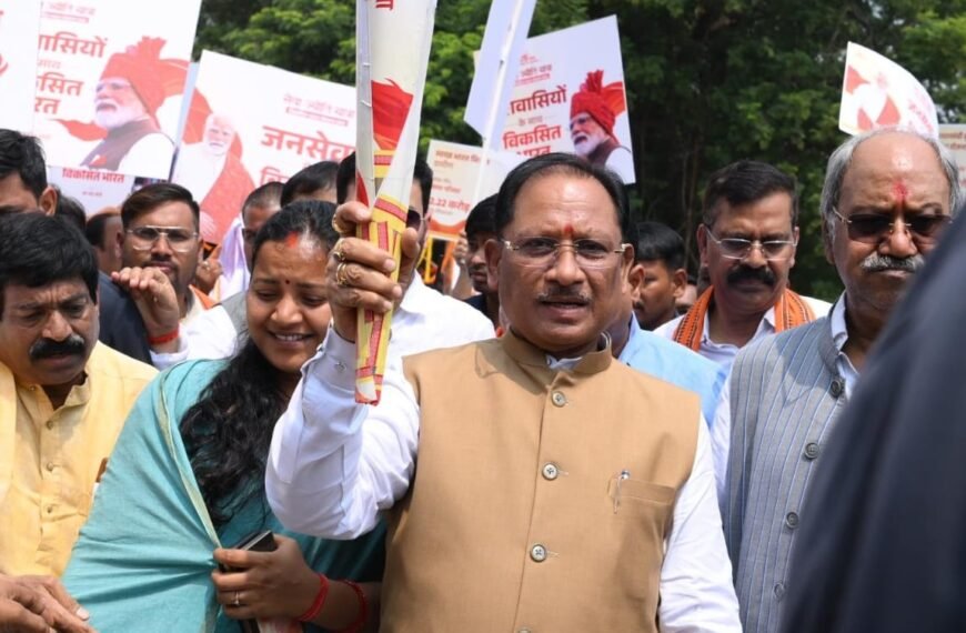 CM Sai Leads ‘Seva Jyoti Yatra’, Announces Sankalp Chowks at 38 Locations Across Chhattisgarh