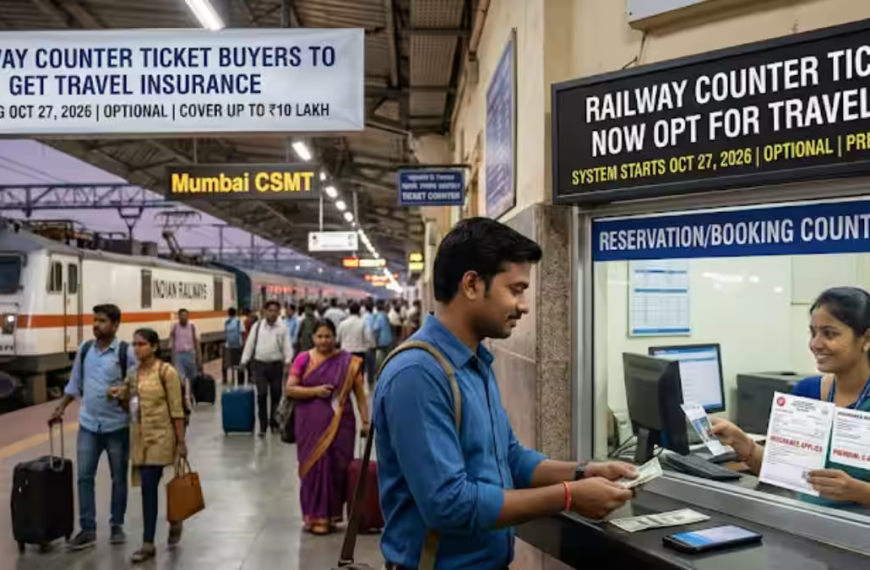 Railways Extends 45-Paise Travel Insurance to Reservation Counter Bookings
