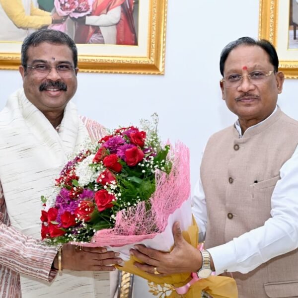 Dharmendra Pradhan Pays Courtesy Visit to Chief Minister Vishnu&hellip;